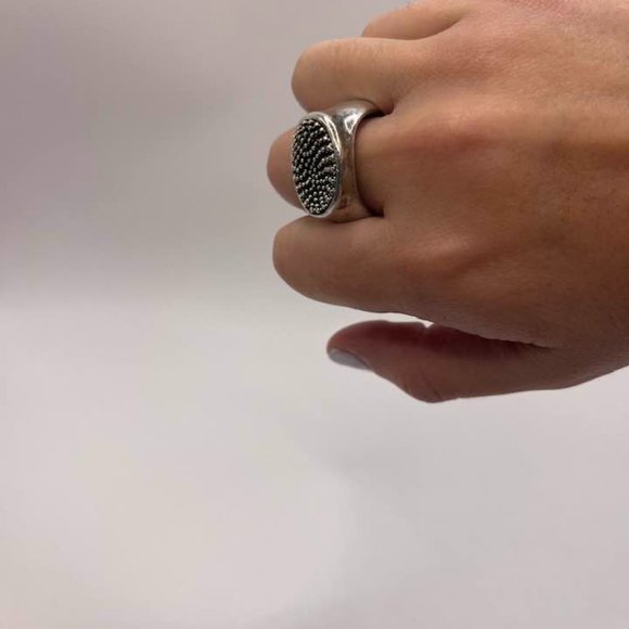 Michael Dawkins - designer wave ring - silver - men or women - size 10 - Picture 3 of 15